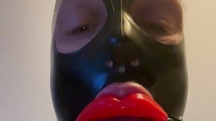 TouchedFetish - Latex Doll Sissy Femboy with Lip Gag & Mask drools