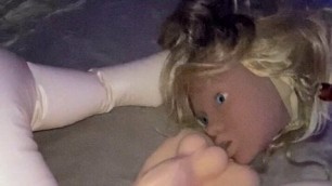 Blonde Sex doll gets fucked