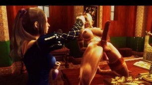 3D anime shemale muscle dancing and bondage