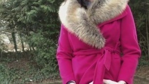 Magenta coat masturbation teaser