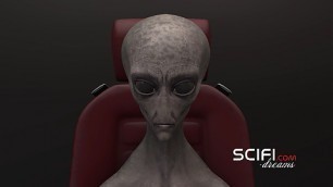 Secrets of Area 51. Sci-fi female android fucks hard a girl