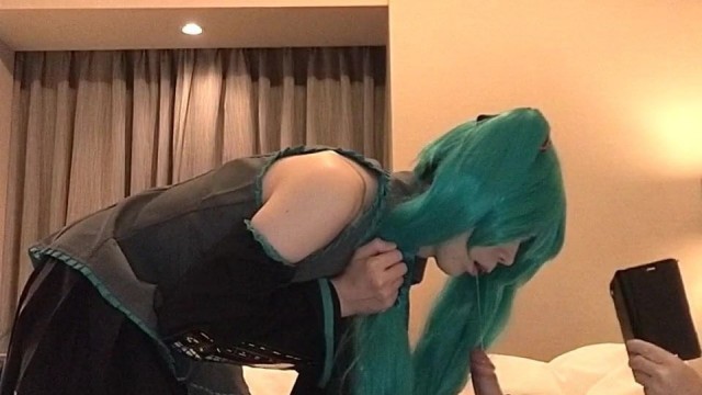 Blowjob and Bukkake by Japanese crossdresser b05