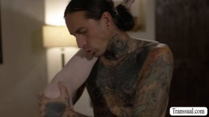 Tattooed guy analed TS big ass stepsister