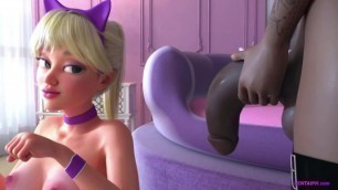 BBC FUTA Piss and Fucks Bad Cat Dickgirl - 3D Sex (ENG Voices)