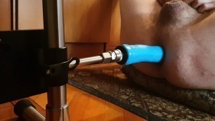 Shemale naked solo with fucking machine and jerk